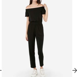 *NWT* Express Off The Shoulder Ruffle Sleeve Jumpsuit